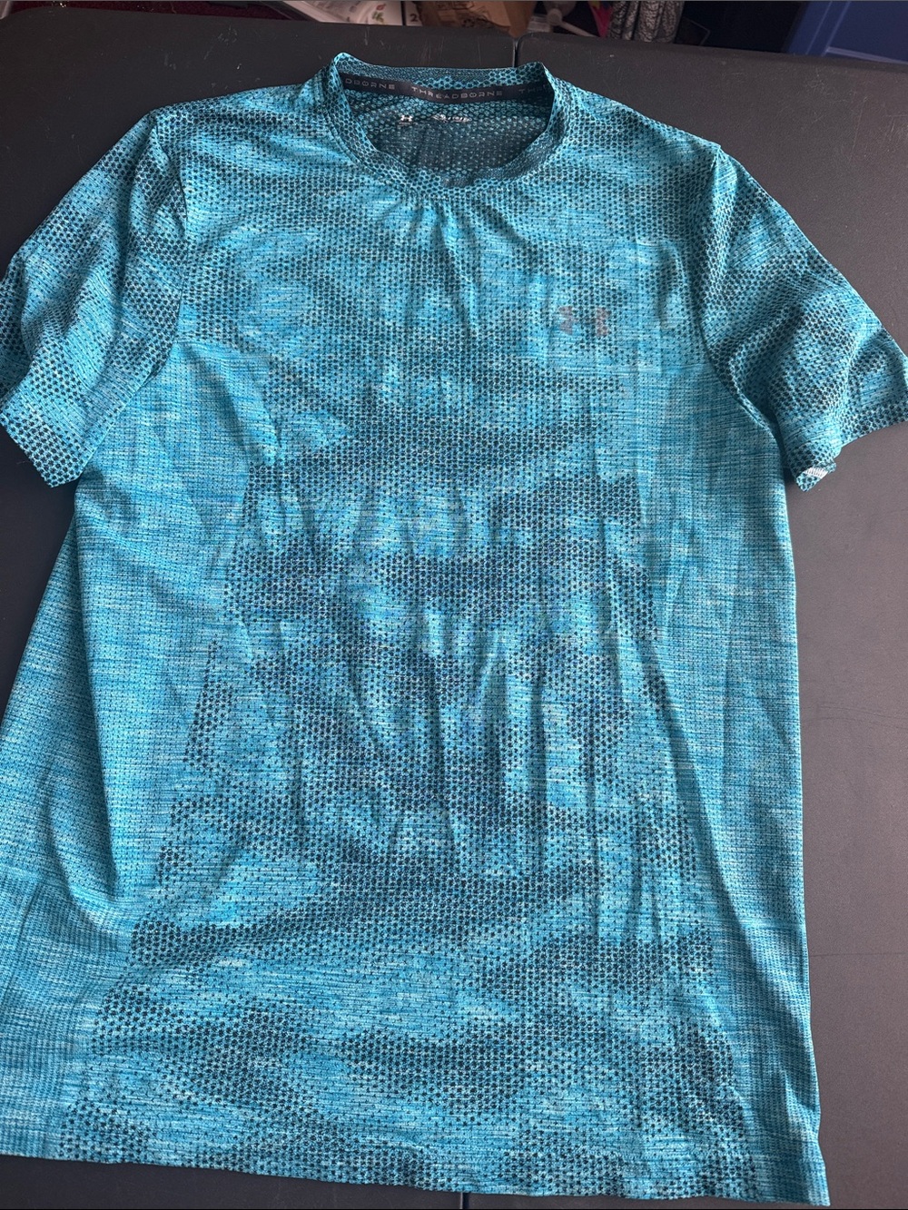 Under Armour Blue Teal Performance Short Sleeve Shirt